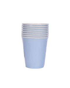 Vaso cartón 9pulg 8und celeste