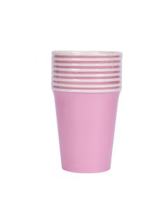 Vaso cartón 9pulg 8und lila