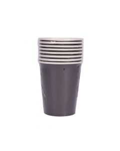 Vaso cartón 9pulg 8und negro