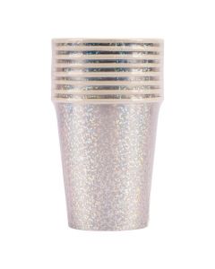 Vaso cartón 9pulg plateado