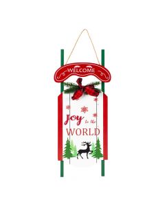 Letrero madera navideño con luz