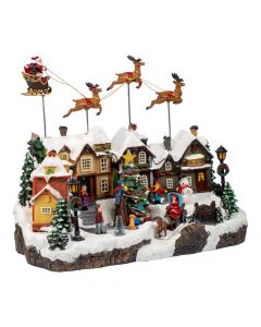 Villa con renos y luces