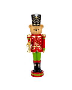 Figura oso soldado navideño