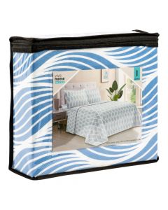 Sábana individual rayas celeste