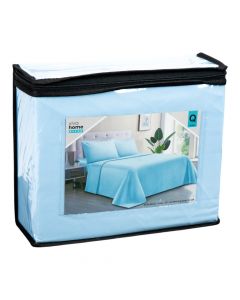 Sábana Queen 4 piezas celeste