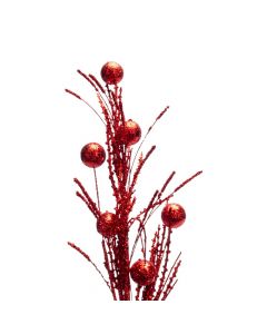 Rama artificial navideña 70cm rojo