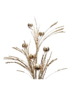 Rama artificial navideña con frutos 70cm champagne