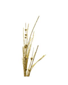 Rama artificial navideña con frutos 74cm dorado