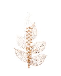 Hoja navideña escarchada