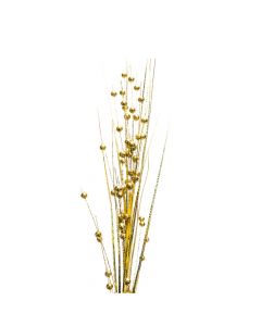 Rama artificial navideña 85cm dorado tornasol
