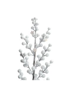 Rama artificial navideña nevada 74cm blanco