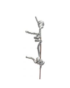Rama artificial navideña 63cm plateado