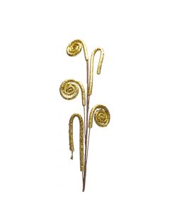 Rama artificial navideña 79cm dorado