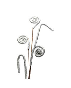 Rama artificial navideña 79cm plateado