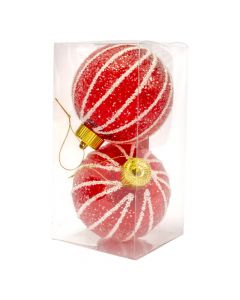 Esferas navideñas escarchadas