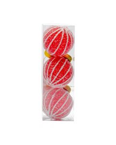 Esferas navideñas rojo y blanco