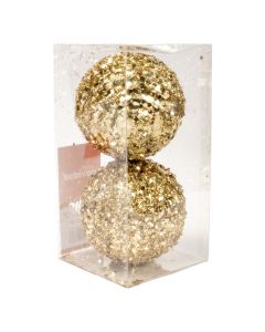 Esfera navideña dorada