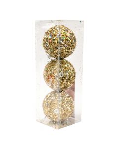 Esfera navideña escarchada