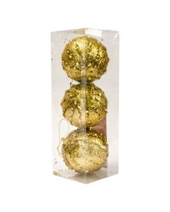 Esfera navideña dorada