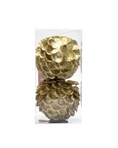 Esferas doradas con relieve