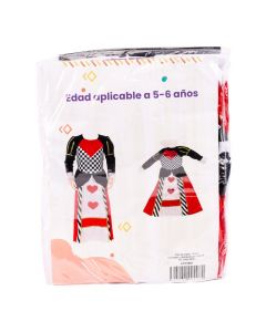 Disfraz infantil reina corazones 5-6a