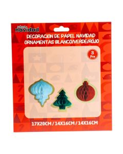 Figuras decorativas papel navideñas