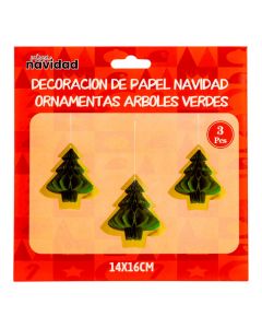 Figuras árbol navideño verde