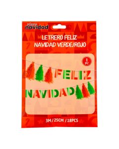 Letrero dorado navidad