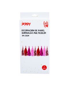 Decoración papel corazones