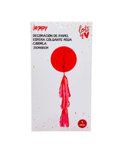 Esfera decorativa papel roja