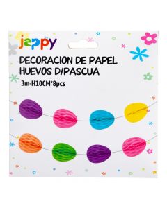 Guirnalda papel huevos multicolor