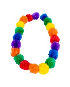 Collar pompón 40pulg multicolor