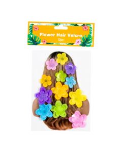 Flor hawaiana para cabello 4cm 6pzas multicolor