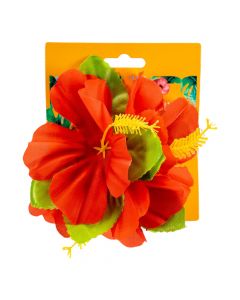 Prensa con flor 11cm rojo verde