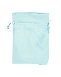 Bolsa tela afelpada lisa 5pzas celeste