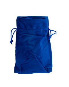 Bolsa tela afelpada lisa 13x18cm 5pzas azul