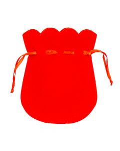 Bolsa tela afelpada lisa 8.5x11cm rojo