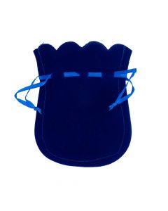 Bolsa tela afelpada lisa 8.5x11cm 5pzas azul