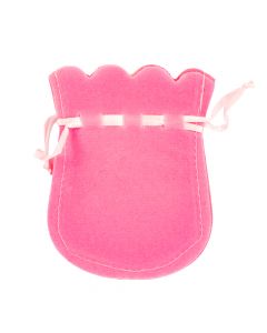 Bolsa tela afelpada lisa 8.5x11cm rosado