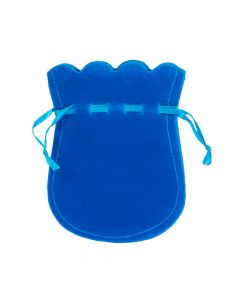 Bolsa tela afelpada lisa ajustable 8.5x11cm turquesa