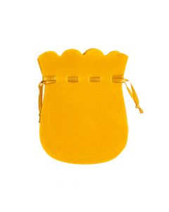 Bolsa tela afelpada ajustable lisa 8.5x11cm 5pzas dorado