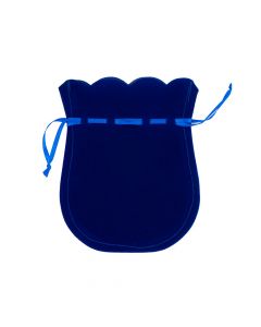 Bolsa tela afelpada lisa 11x14cm 5pzas azul oscuro