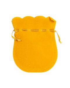 Bolsa tela afelpada lisa 11x14cm 5pzas dorado