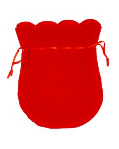 Bolsa tela afelpada 5pzas rojo