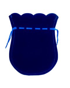 Bolsa tela afelpada lisa 14x18cm 5pzas azul oscuro