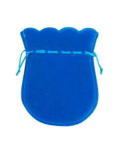 Bolsa tela afelpado lisa 14x18cm 5pzas turquesa