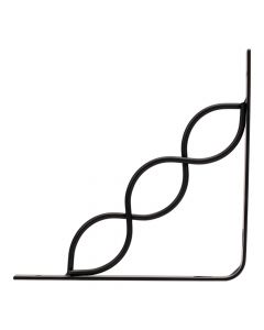 Ángulo metálico decorativo 8x8pulg negro