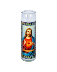 Candela Sagrado Corazón blanca