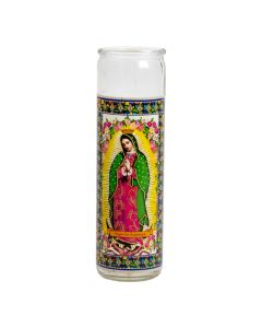 Candela Virgen Guadalupe blanca