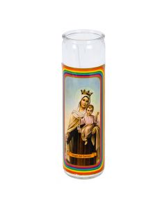 Candela Virgen del Carmen blanca